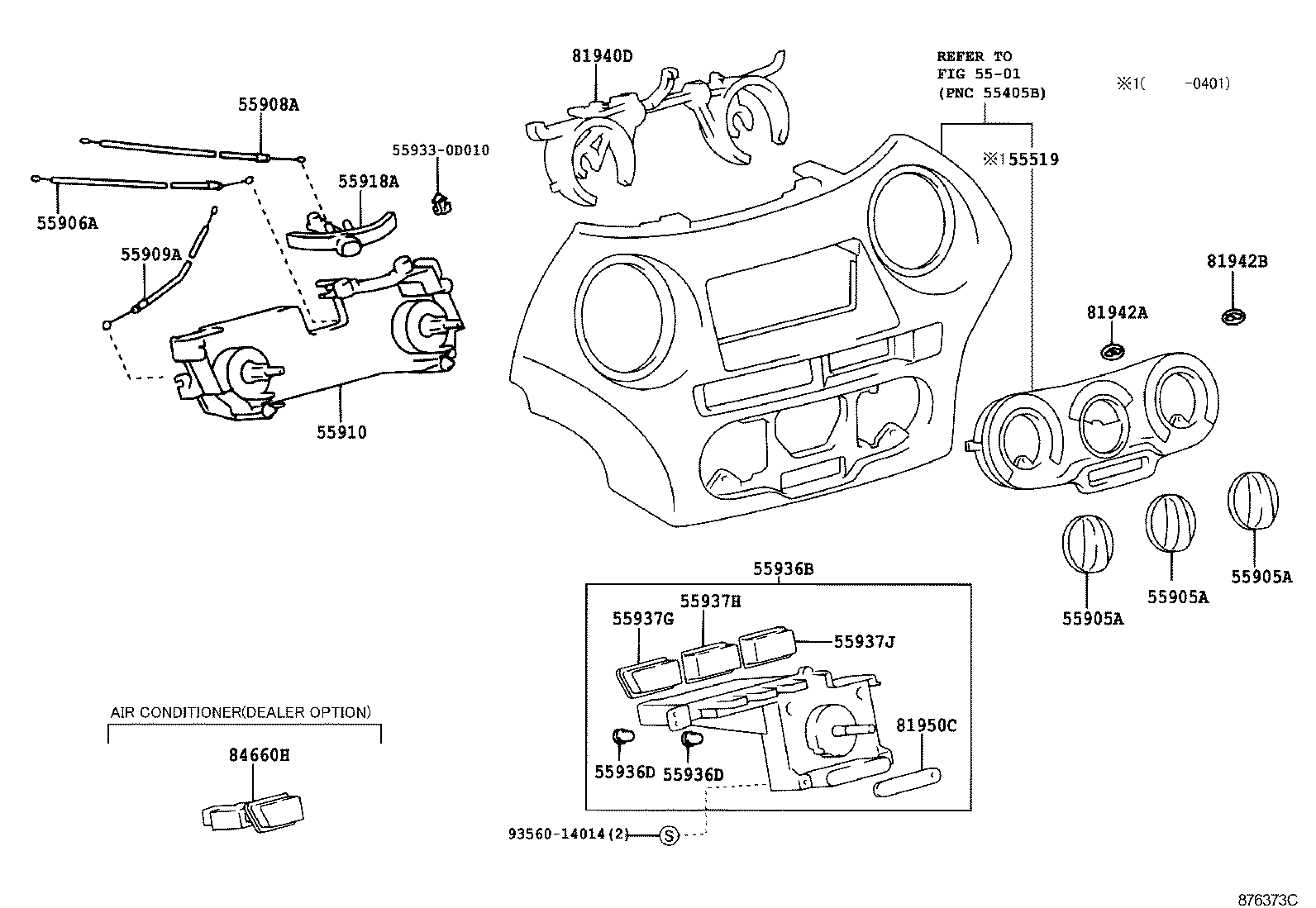  YARIS FRP |  HEATING AIR CONDITIONING CONTROL AIR DUCT