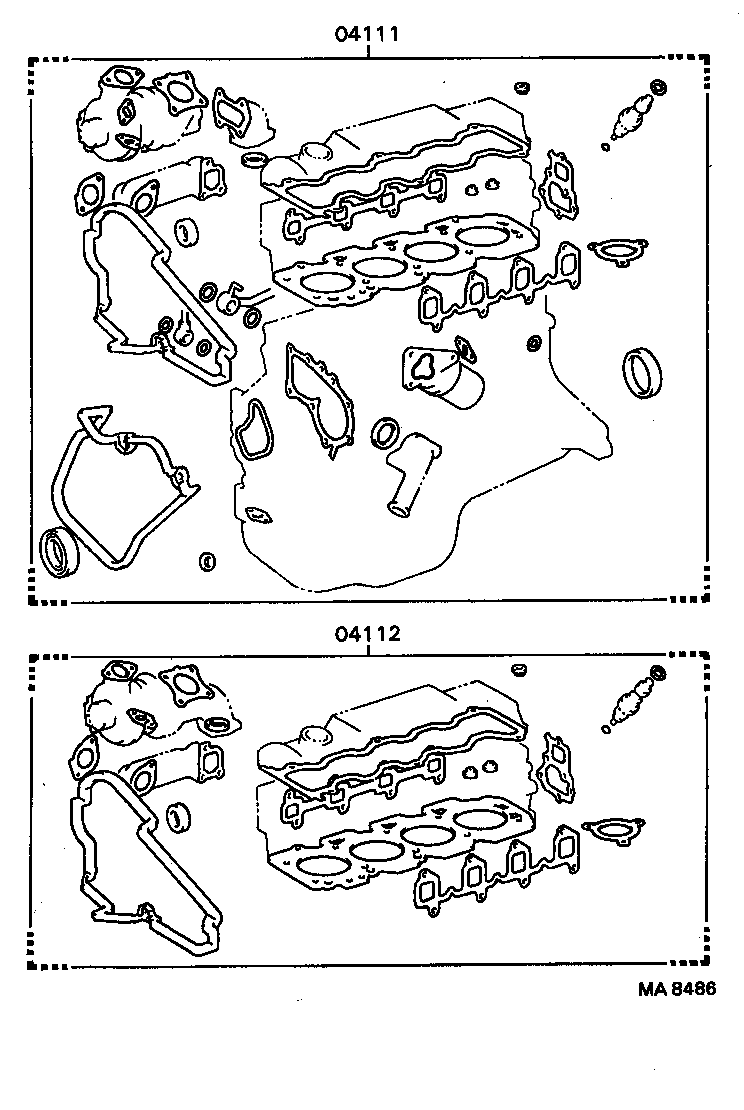  CARINA E UKP |  ENGINE OVERHAUL GASKET KIT