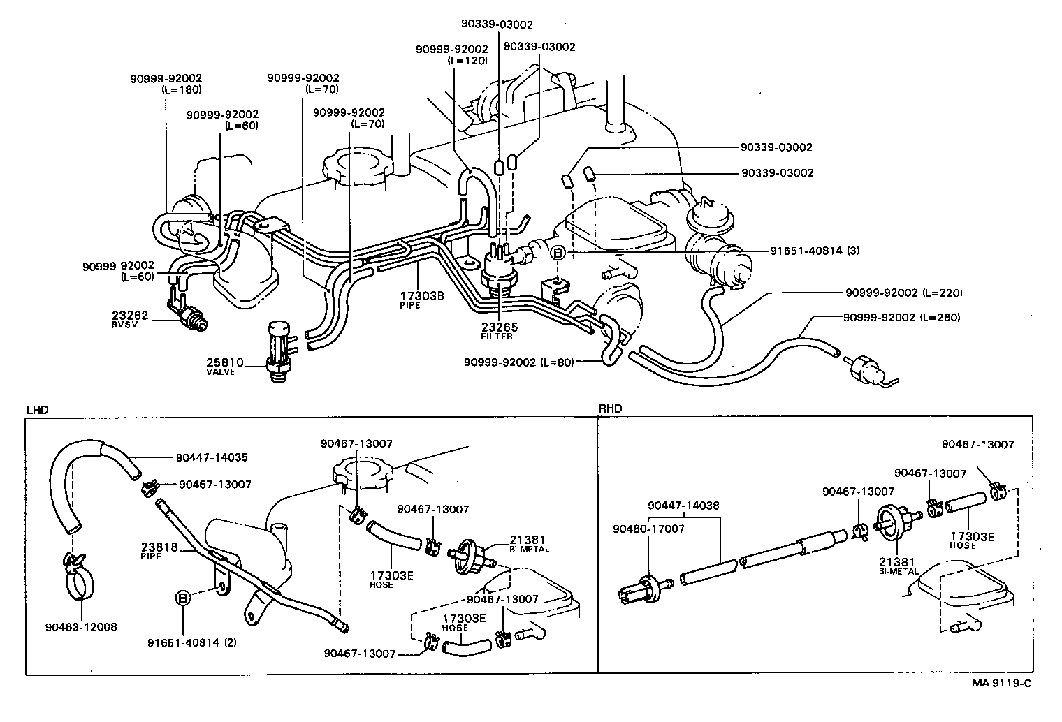  HILUX |  VACUUM PIPING