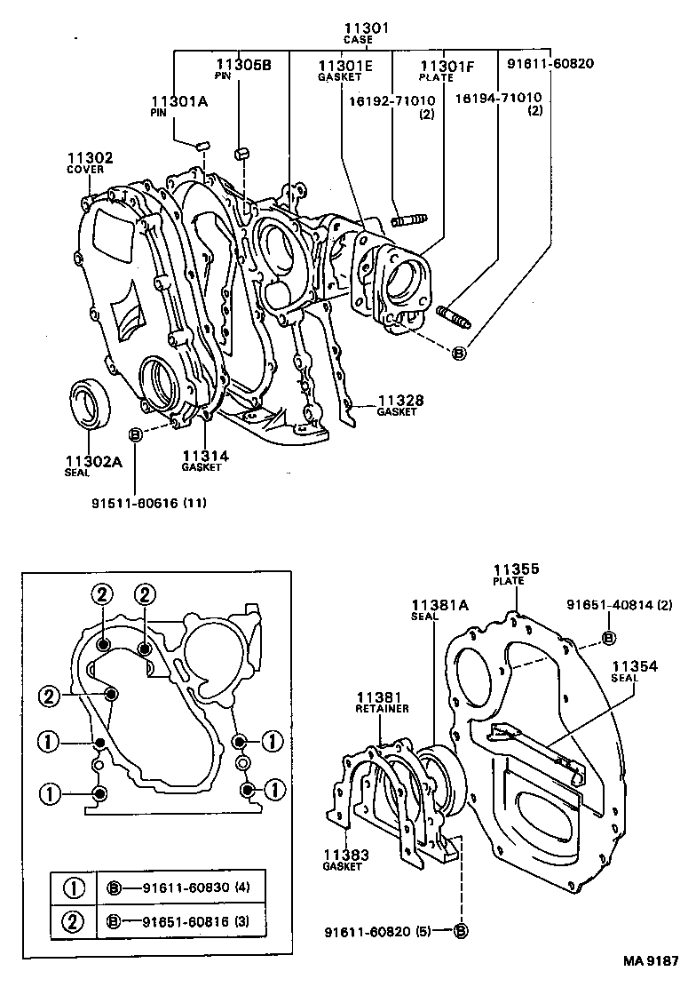  STOUT |  TIMING GEAR COVER REAR END PLATE