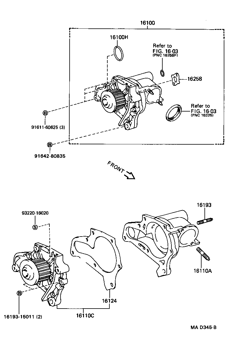  MR2 |  WATER PUMP