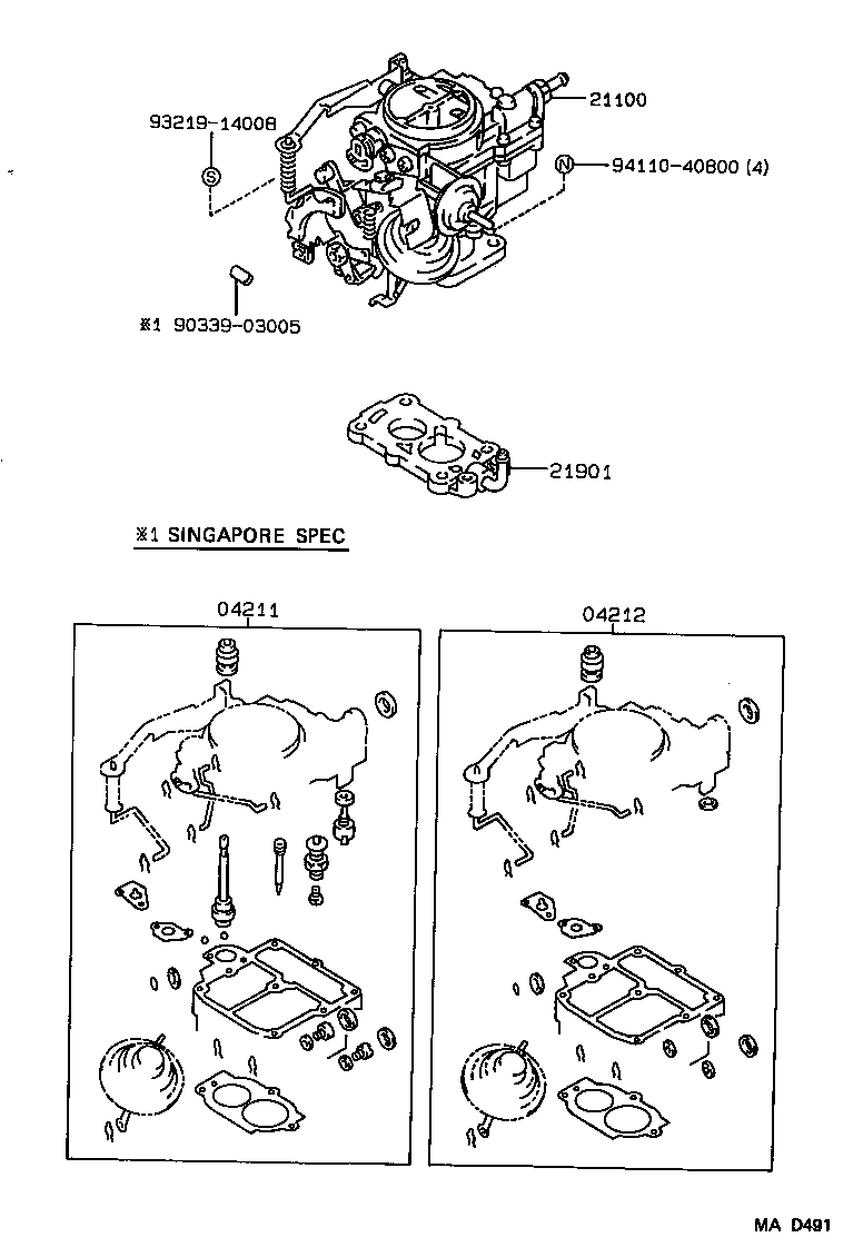  STARLET |  CARBURETOR ASSEMBLY