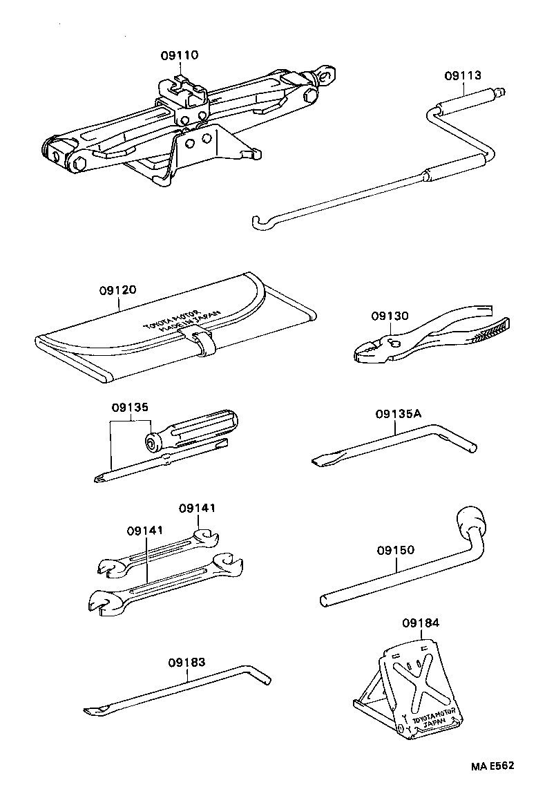  CAMRY WG |  STANDARD TOOL