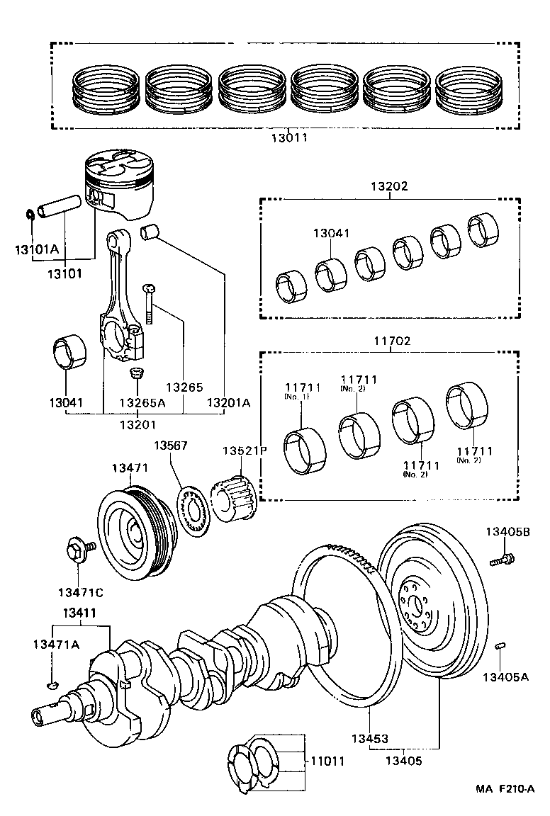  CAMRY WG |  CRANKSHAFT PISTON