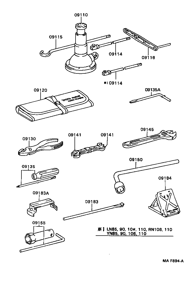  HILUX |  STANDARD TOOL