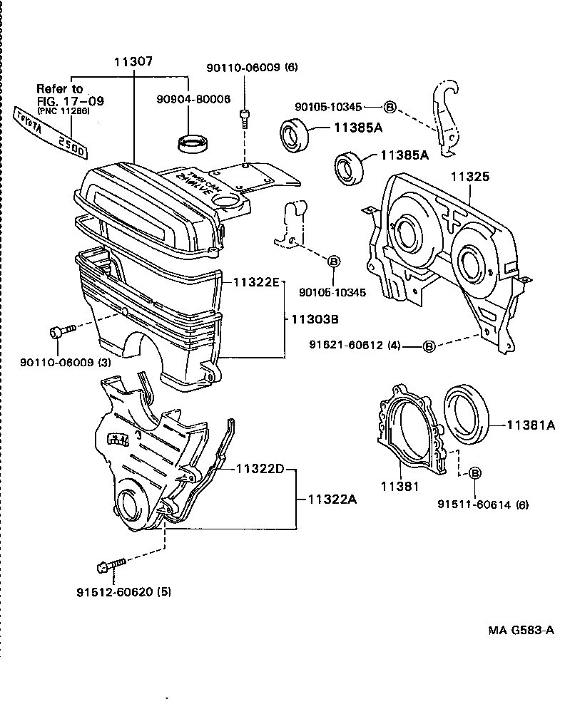  SUPRA |  TIMING GEAR COVER REAR END PLATE