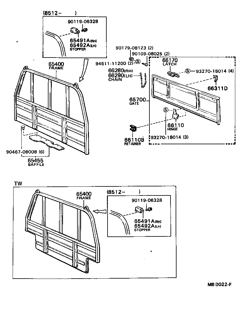  STOUT |  REAR BODY GUARD FRAME TAIL GATE