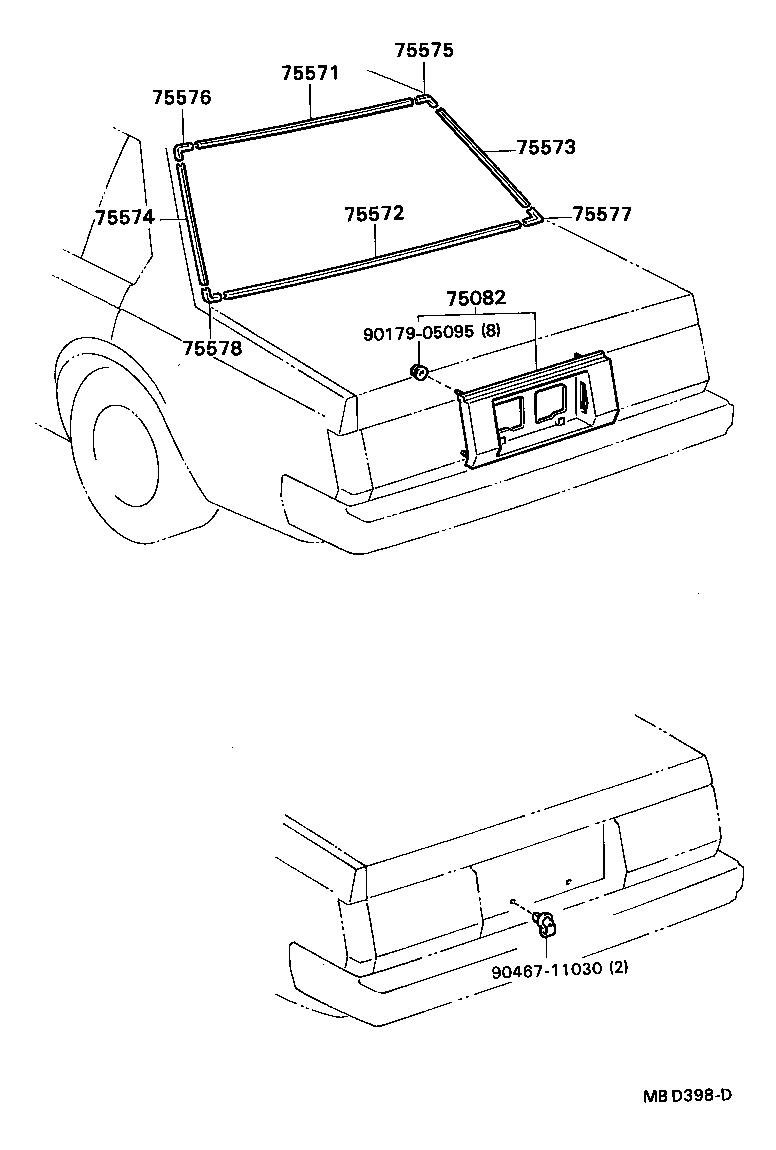  CORONA |  REAR MOULDING