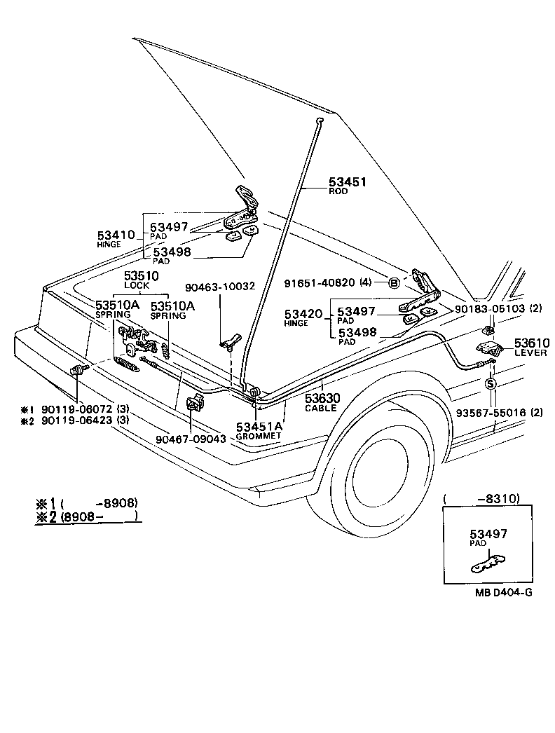  CORONA |  HOOD LOCK HINGE