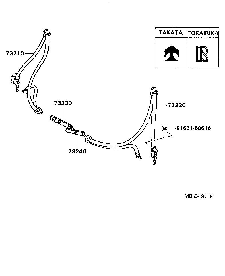  CORONA |  SEAT BELT CHILD RESTRAINT SEAT