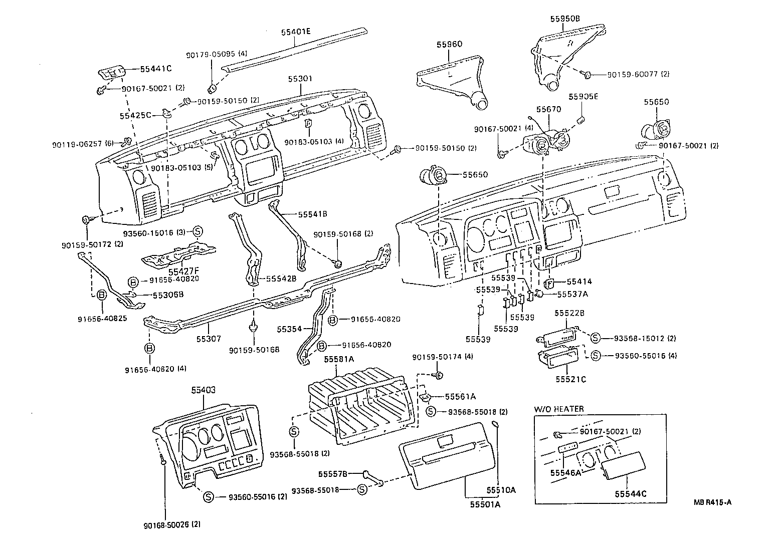  DYNA200 |  INSTRUMENT PANEL GLOVE COMPARTMENT