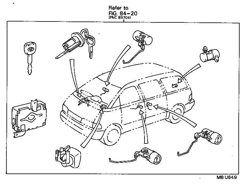  PREVIA |  LOCK CYLINDER SET