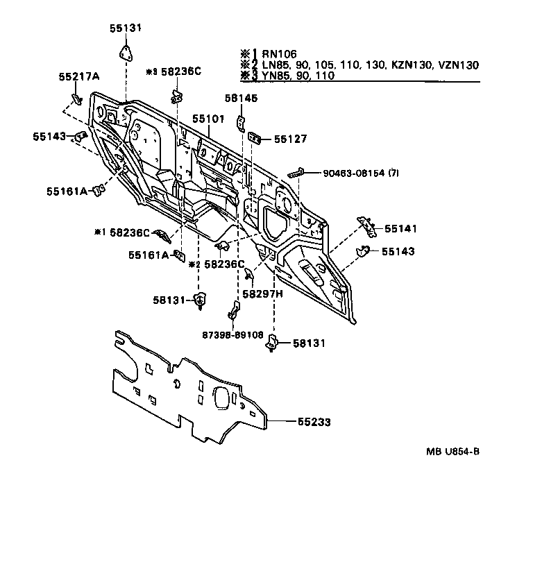  HILUX JPP |  FRONT FENDER APRON DASH PANEL