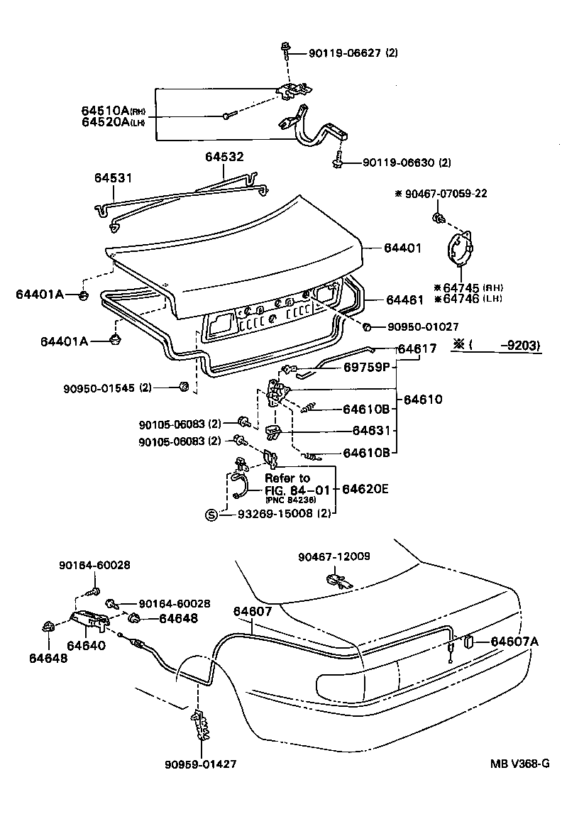  CAMRY SED |  LUGGAGE COMPARTMENT DOOR LOCK