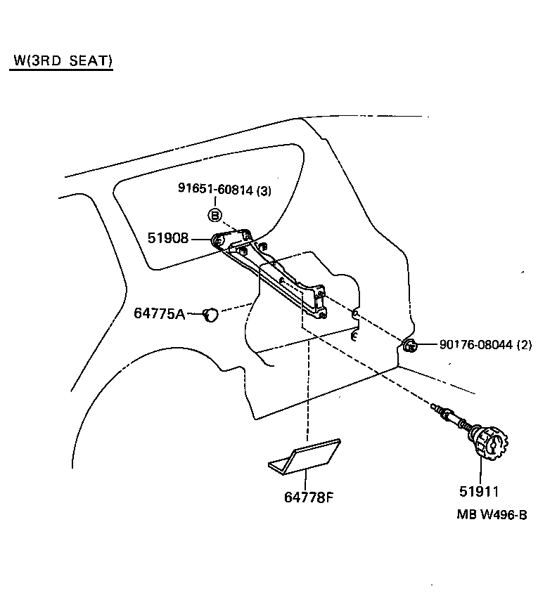 CAMRY WG |  SPARE WHEEL CARRIER