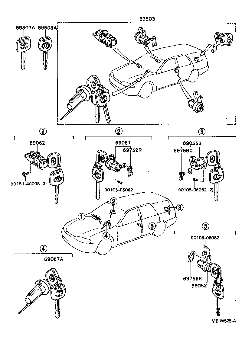  CAMRY WG |  LOCK CYLINDER SET