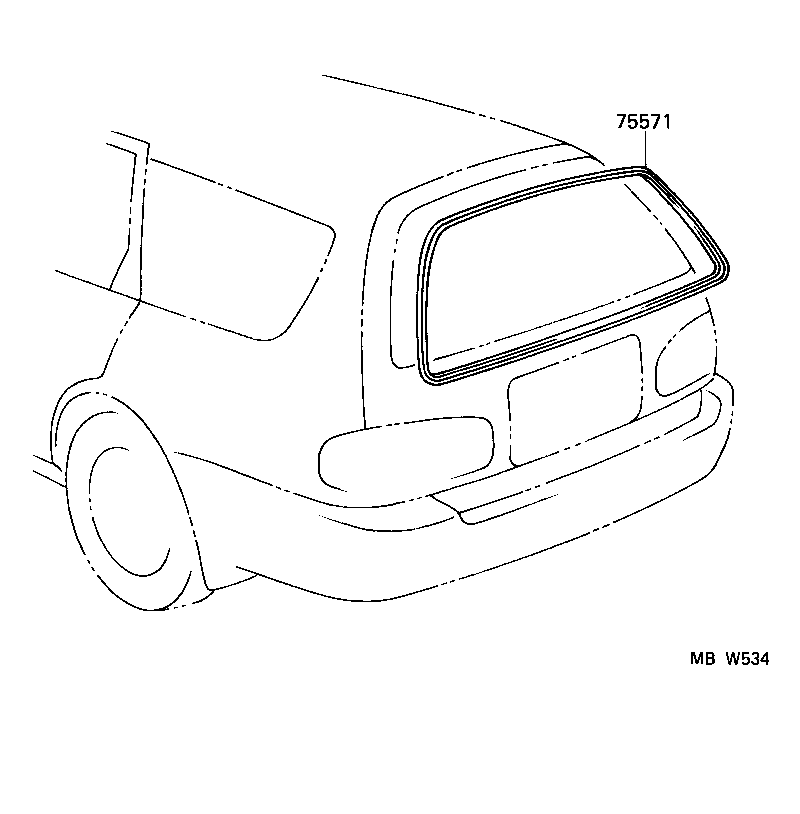  CAMRY WG |  REAR MOULDING