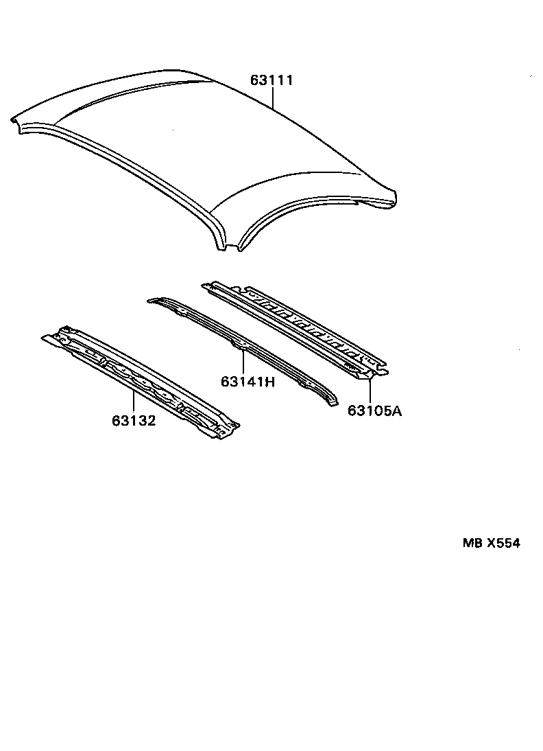  SUPRA |  ROOF PANEL BACK WINDOW GLASS