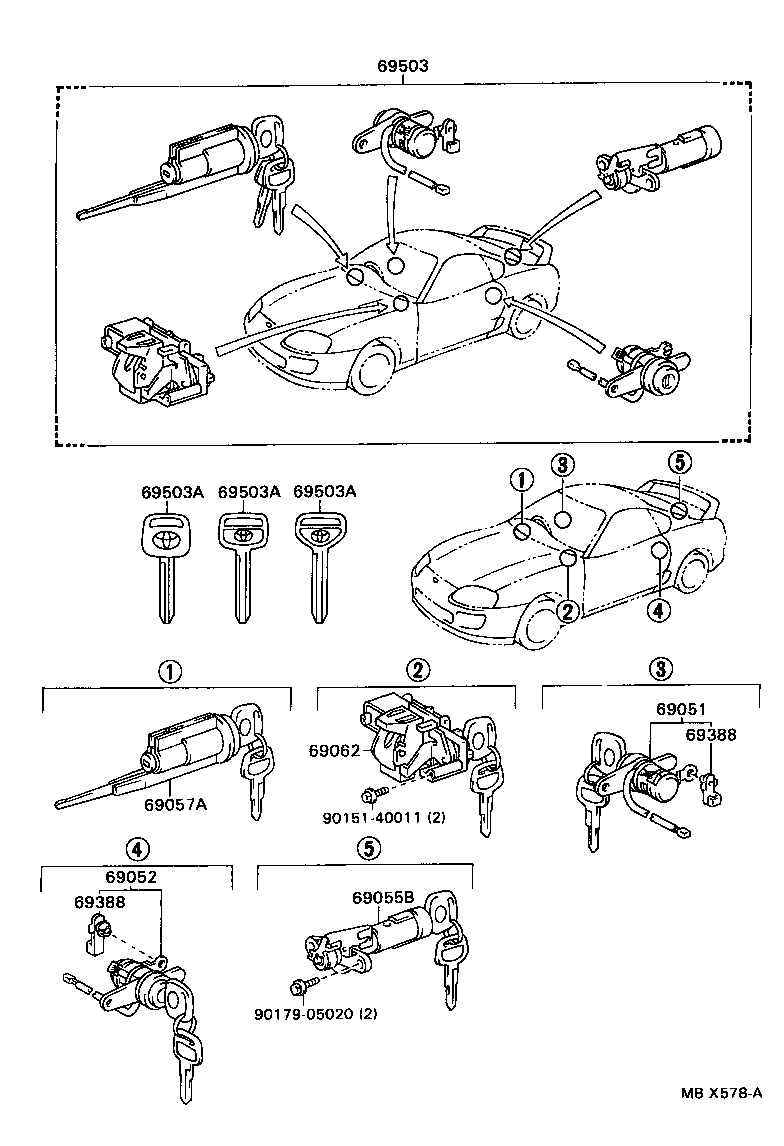  SUPRA |  LOCK CYLINDER SET