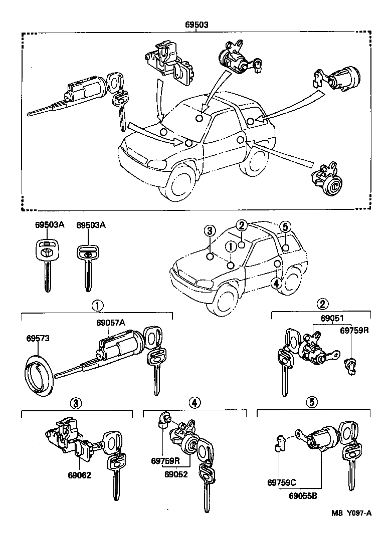  RAV4 |  LOCK CYLINDER SET