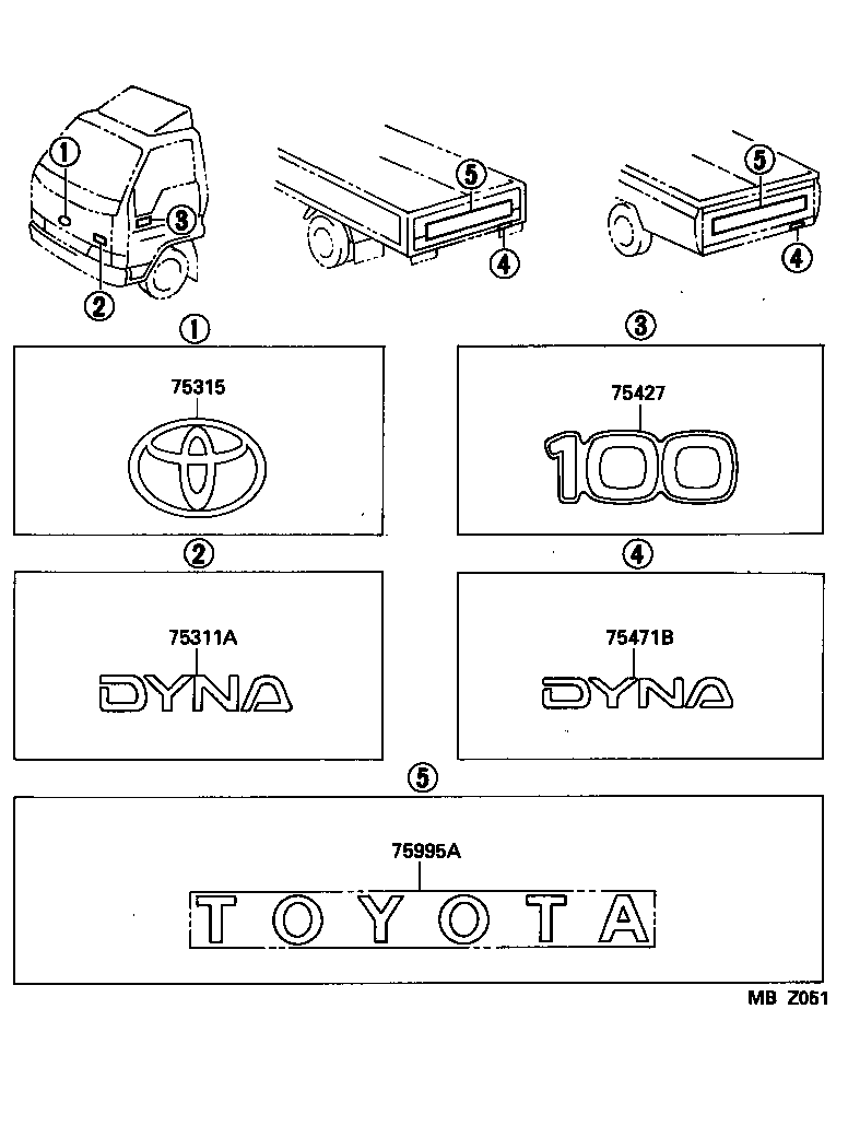  DYNA 100 |  EMBLEM NAME PLATE