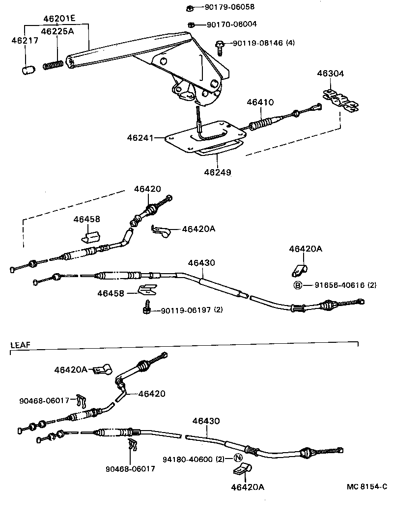  CORONA |  PARKING BRAKE CABLE