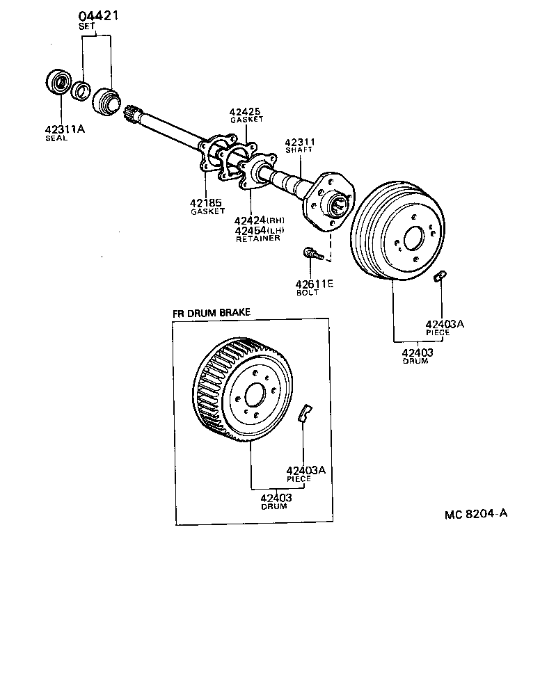  CORONA |  REAR AXLE SHAFT HUB