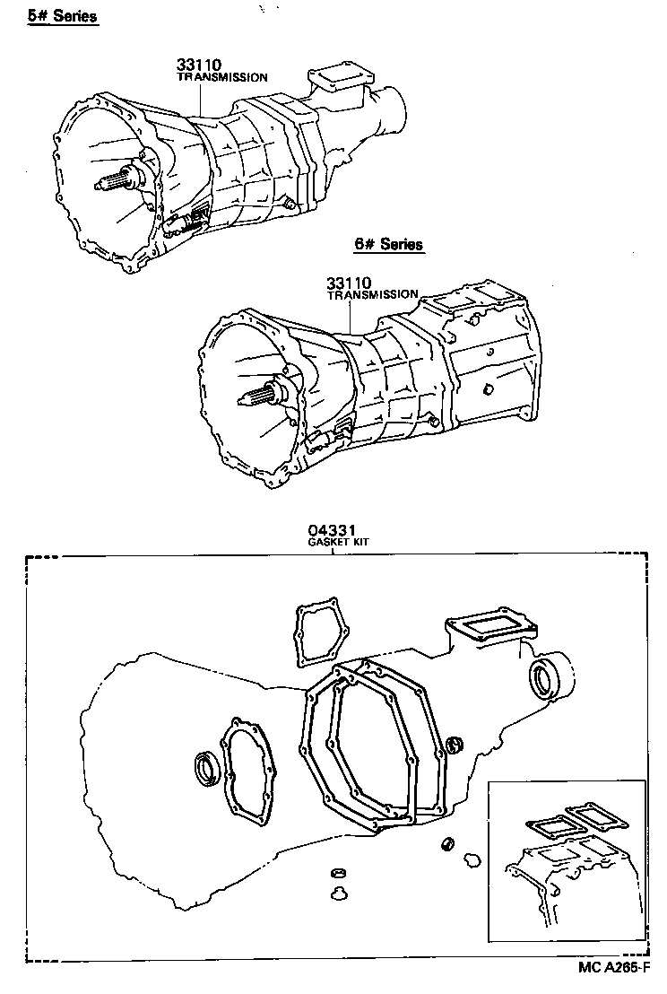  HILUX |  TRANSAXLE OR TRANSMISSION ASSY GASKET KIT MTM