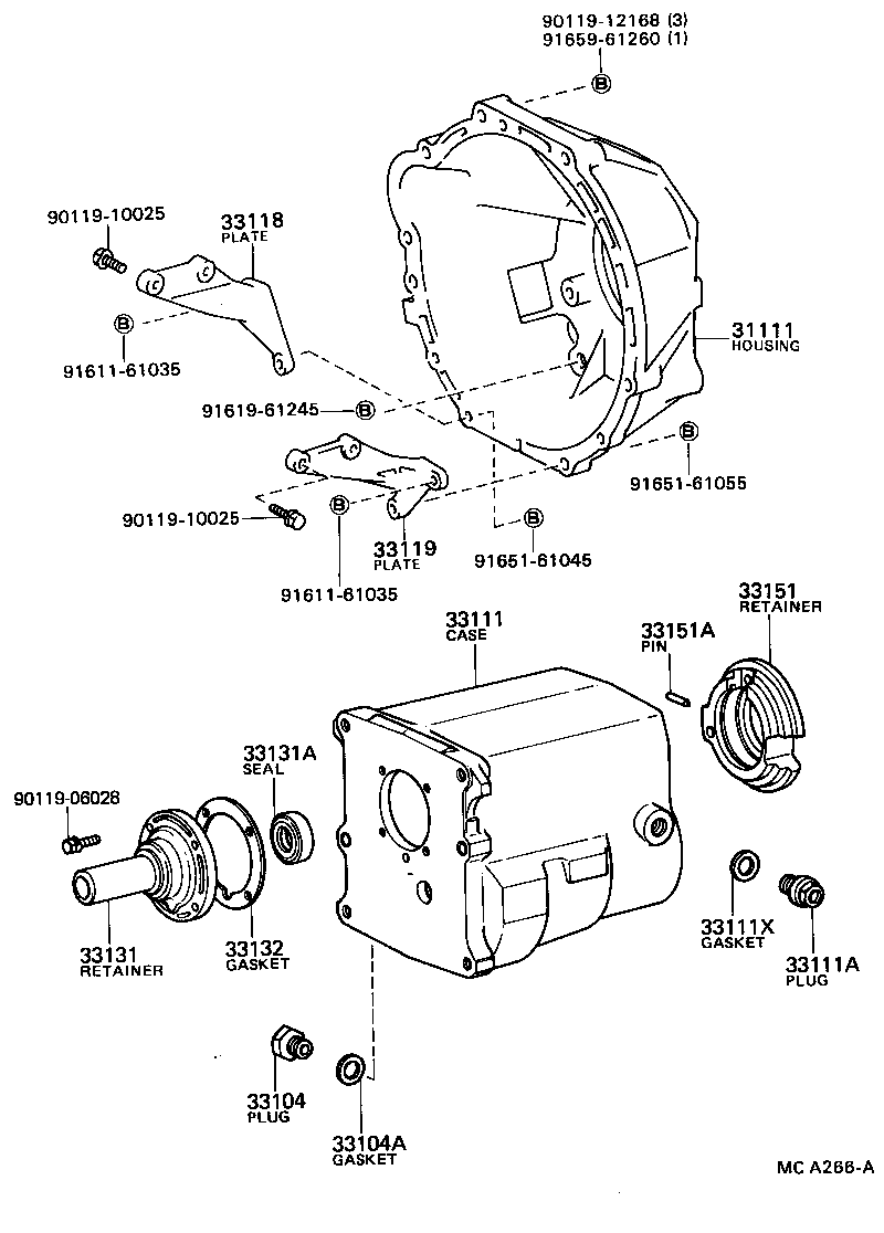  HILUX |  CLUTCH HOUSING TRANSMISSION CASE MTM