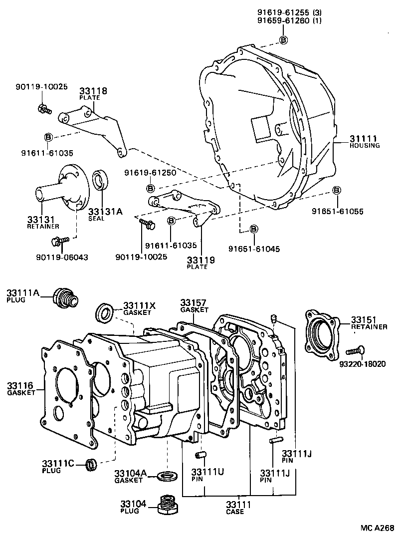 HILUX |  CLUTCH HOUSING TRANSMISSION CASE MTM