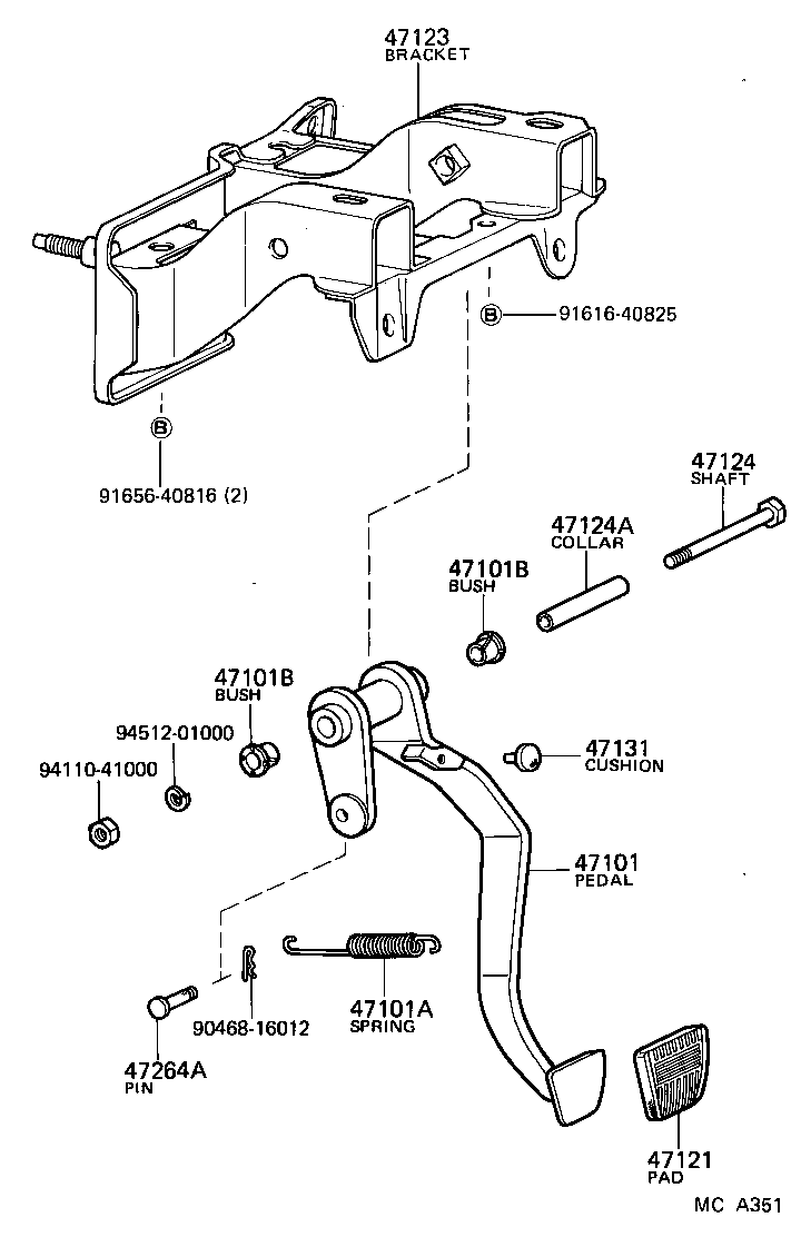  HILUX |  BRAKE PEDAL BRACKET