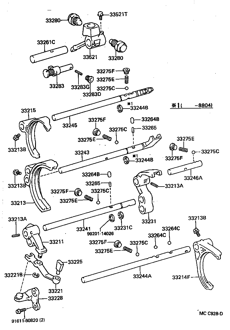  STOUT |  GEAR SHIFT FORK LEVER SHAFT MTM