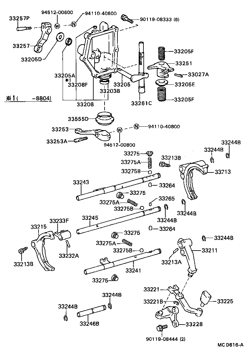  STOUT |  GEAR SHIFT FORK LEVER SHAFT MTM