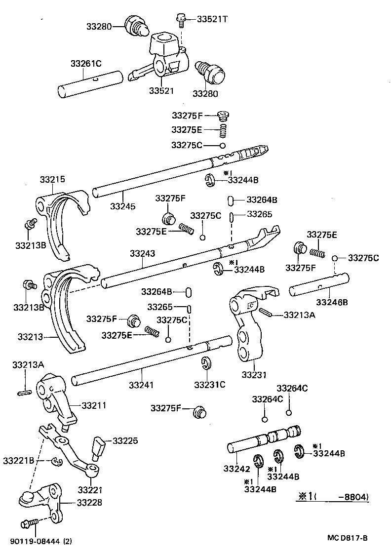  STOUT |  GEAR SHIFT FORK LEVER SHAFT MTM