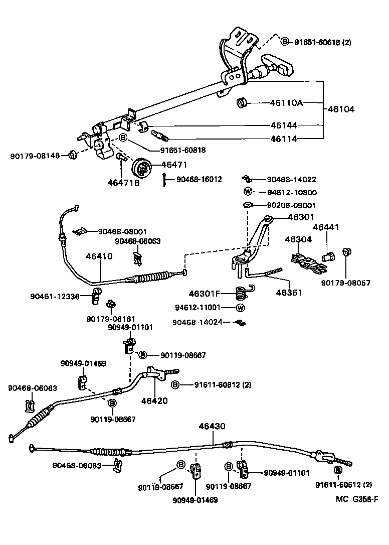  HILUX VWP |  PARKING BRAKE CABLE