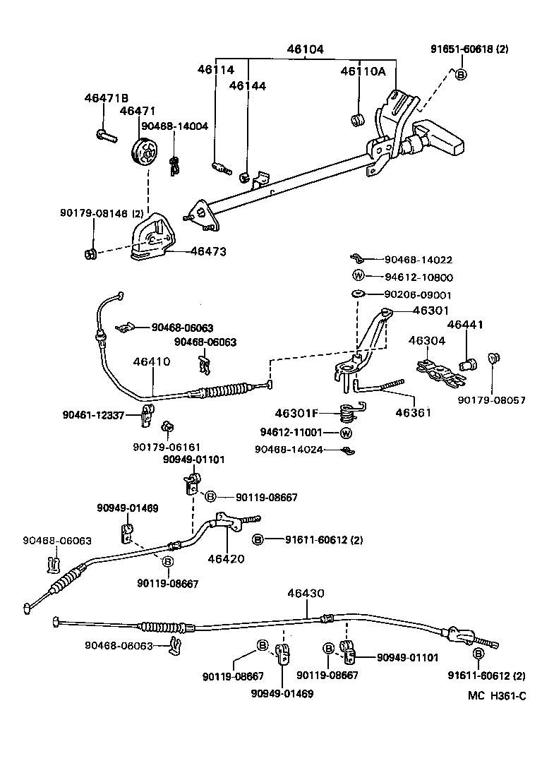  HILUX VWP |  PARKING BRAKE CABLE