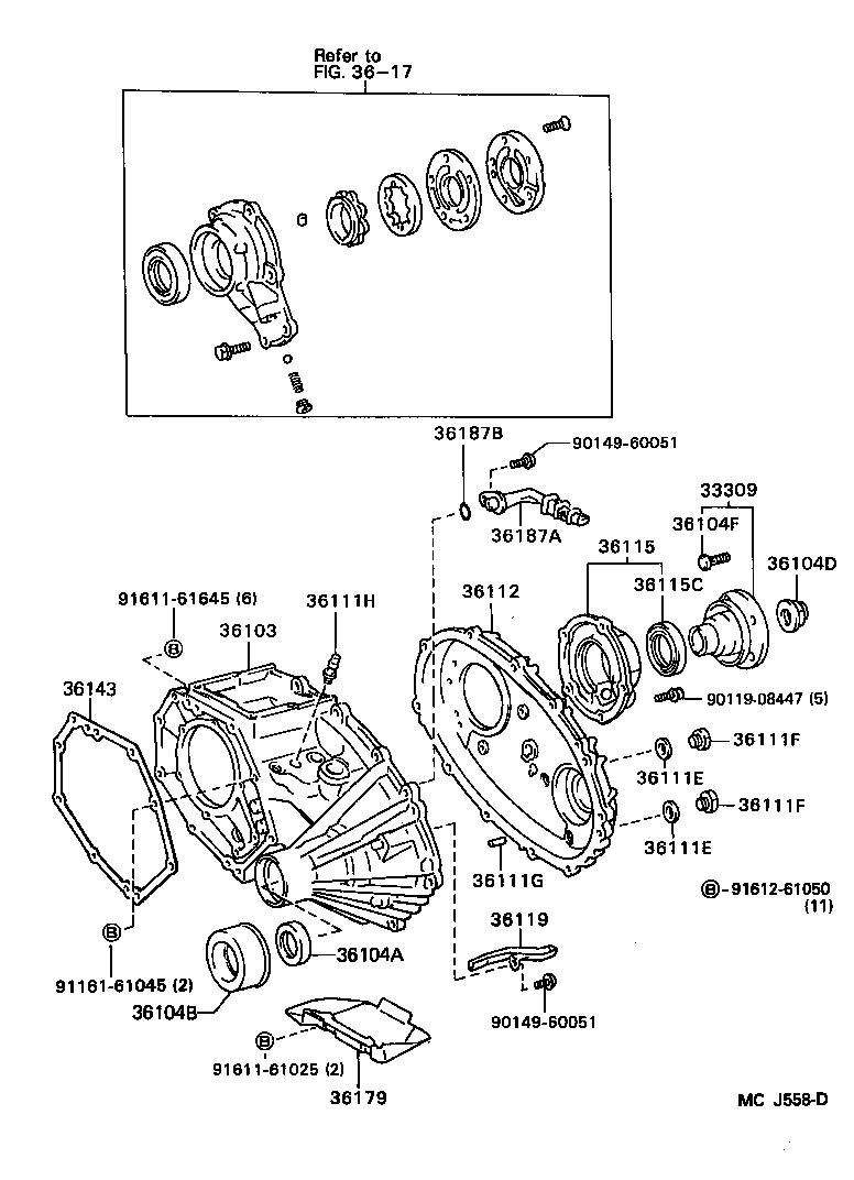  HIACE VAN COMUTER |  TRANSFER CASE EXTENSION HOUSING