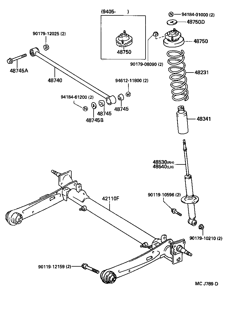  STARLET |  REAR SPRING SHOCK ABSORBER