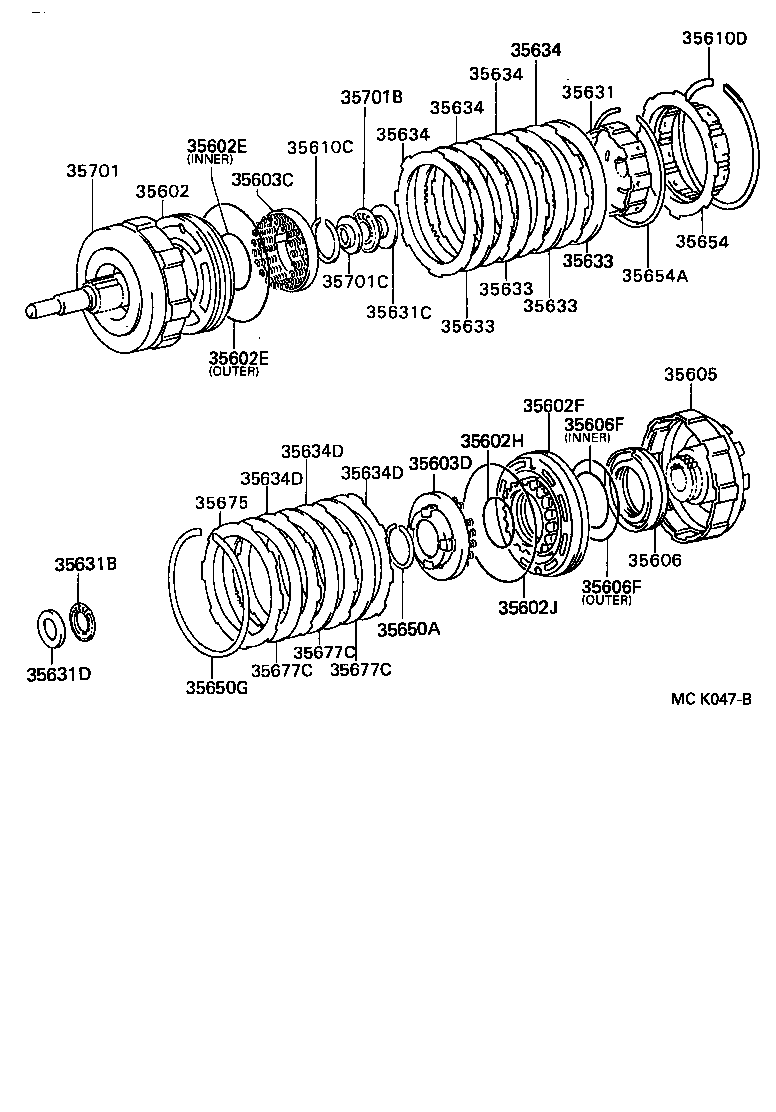  PREVIA |  BRAKE BAND MULTIPLE DISC CLUTCH ATM