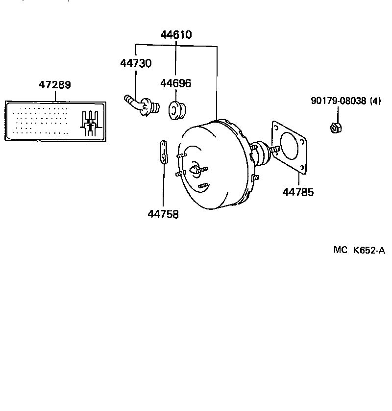  LAND CRUISER 80 |  BRAKE BOOSTER VACUUM TUBE