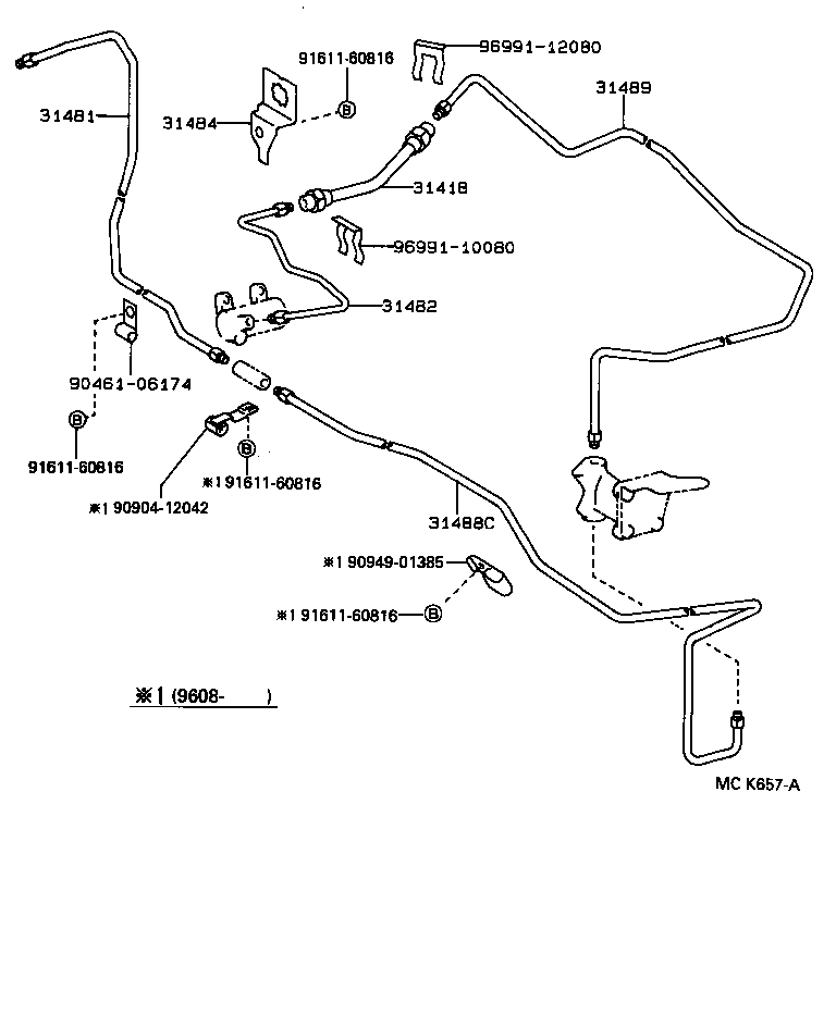  PREVIA |  CLUTCH PEDAL FLEXIBLE HOSE