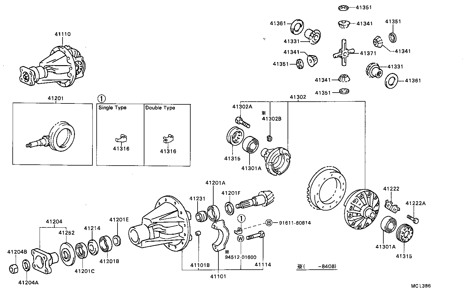 TOYOTA COASTERRB20LMGZER POWERTRAINCHASSIS REAR AXLE HOUSING