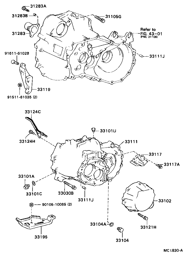  CAMRY WG |  CLUTCH HOUSING TRANSMISSION CASE MTM