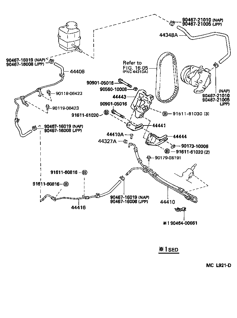  CAMRY WG |  POWER STEERING TUBE