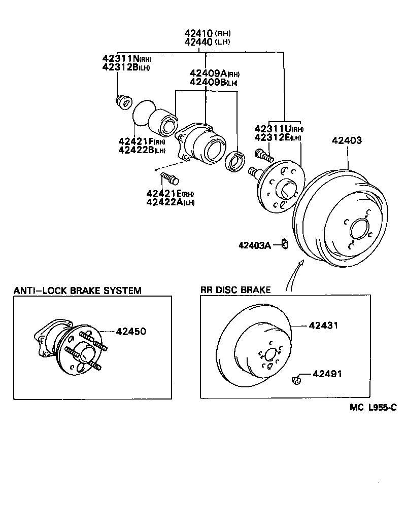  CAMRY WG |  REAR AXLE SHAFT HUB