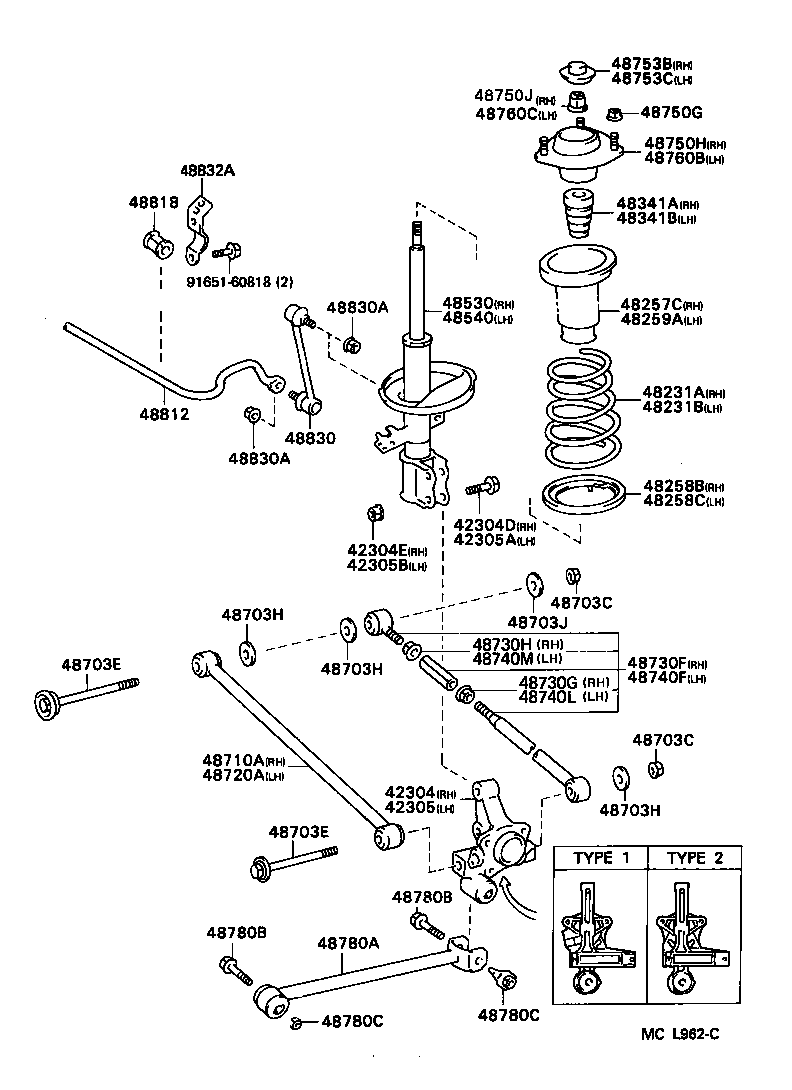  CAMRY WG |  REAR SPRING SHOCK ABSORBER