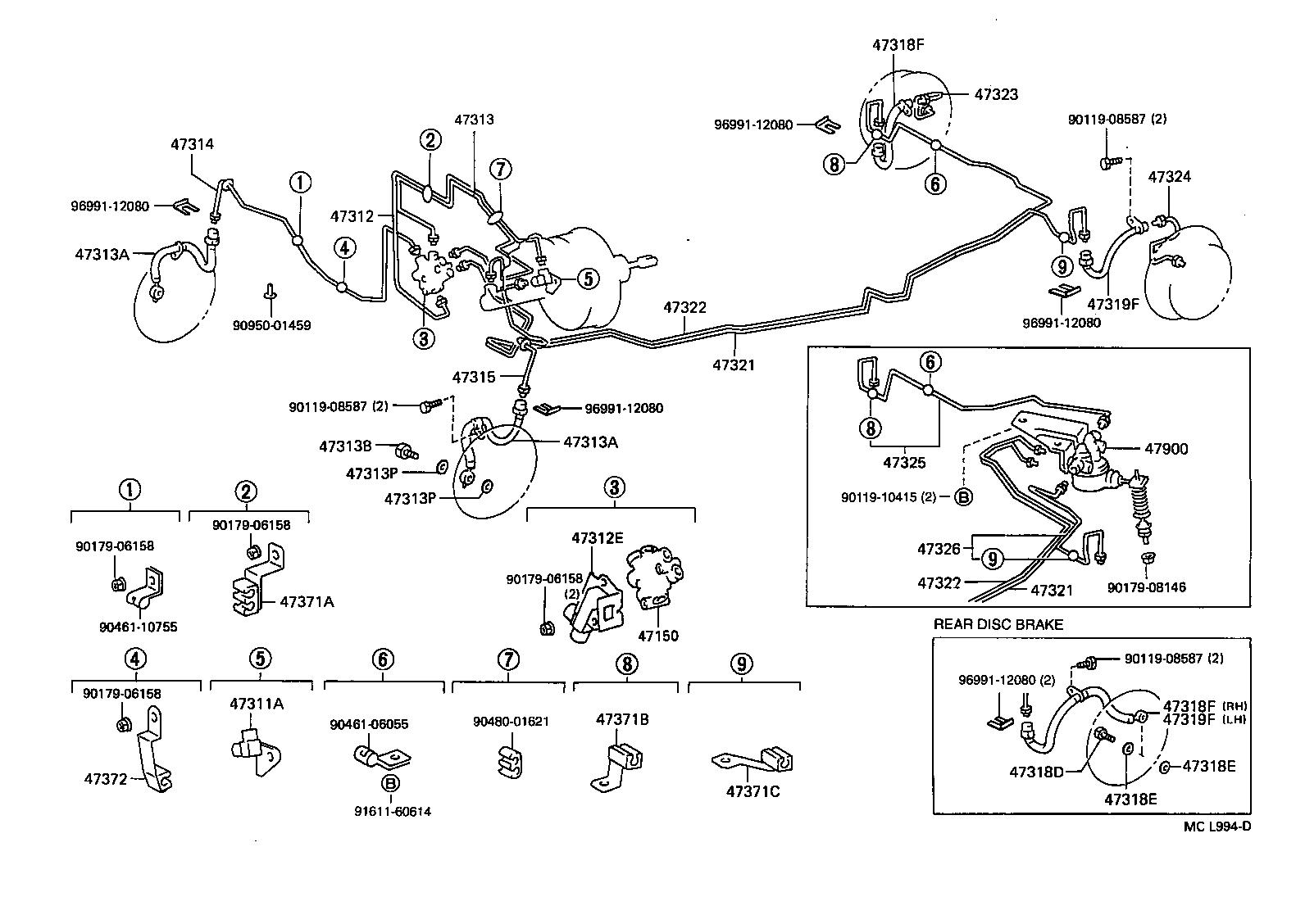  CAMRY SED |  BRAKE TUBE CLAMP