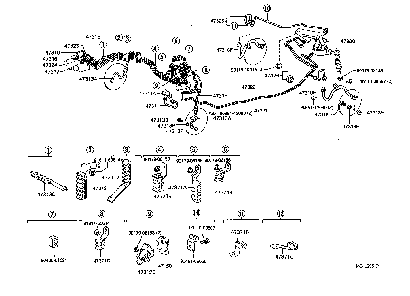  CAMRY WG |  BRAKE TUBE CLAMP