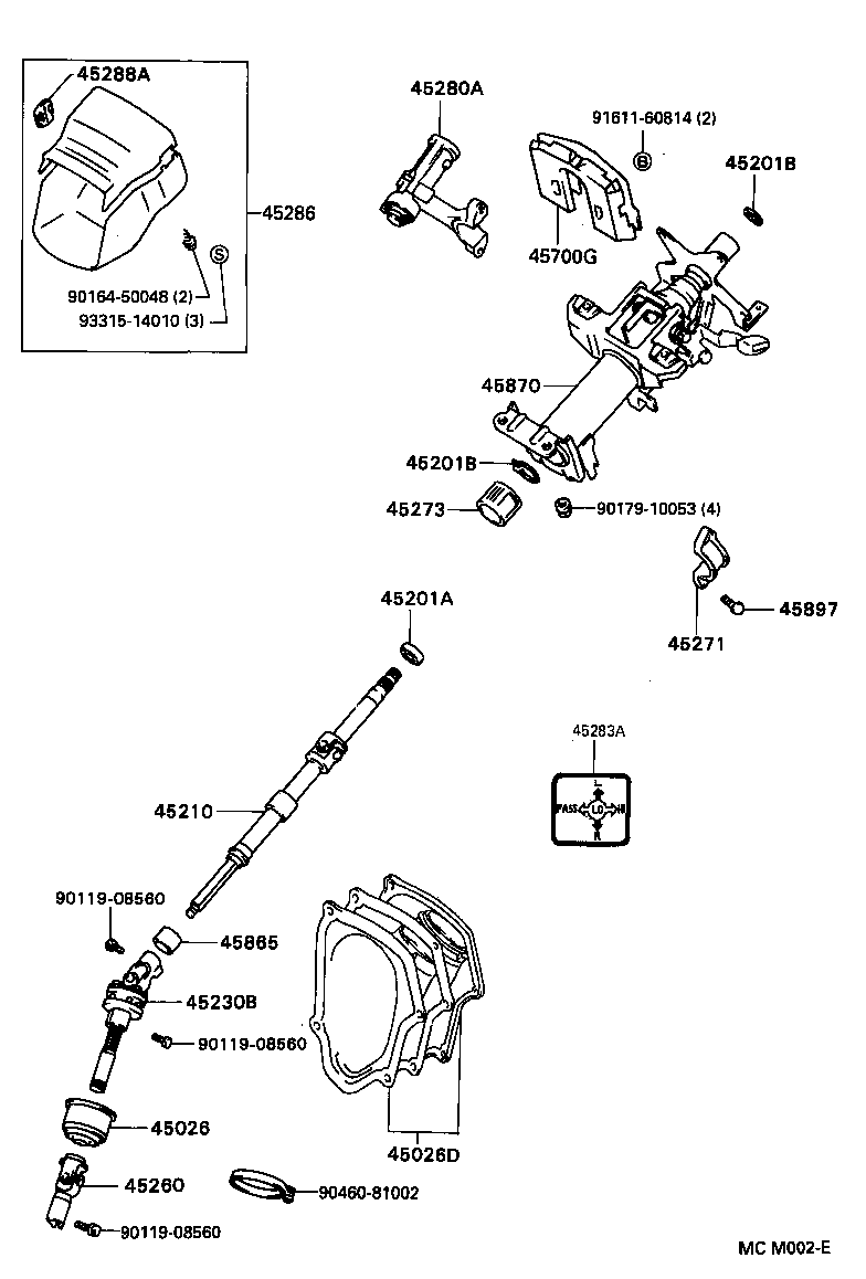  CAMRY SED |  STEERING COLUMN SHAFT