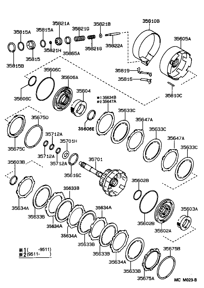  CAMRY WG |  BRAKE BAND MULTIPLE DISC CLUTCH ATM
